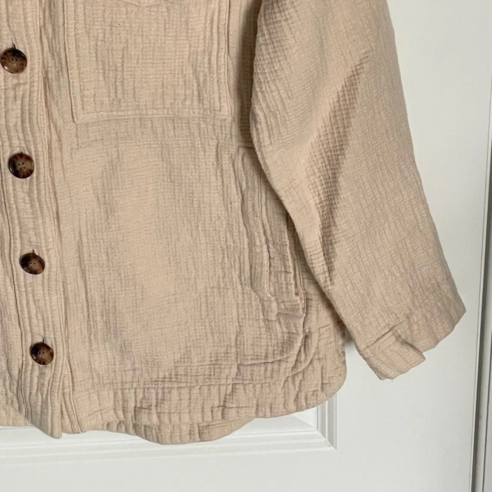 Madewell Waffleback Branner Cream Shirt Jacket 29725 - Picture 5 of 13